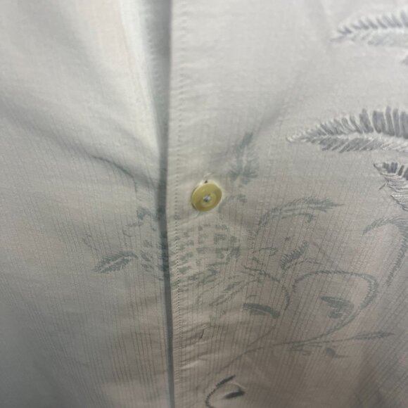 Tommy Bahama Long Sleeve Men's White Shirt with Embroidered Design Size Small - Picture 9 of 12